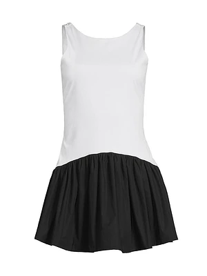 Addison Colorblocked Fit & Flare Minidress