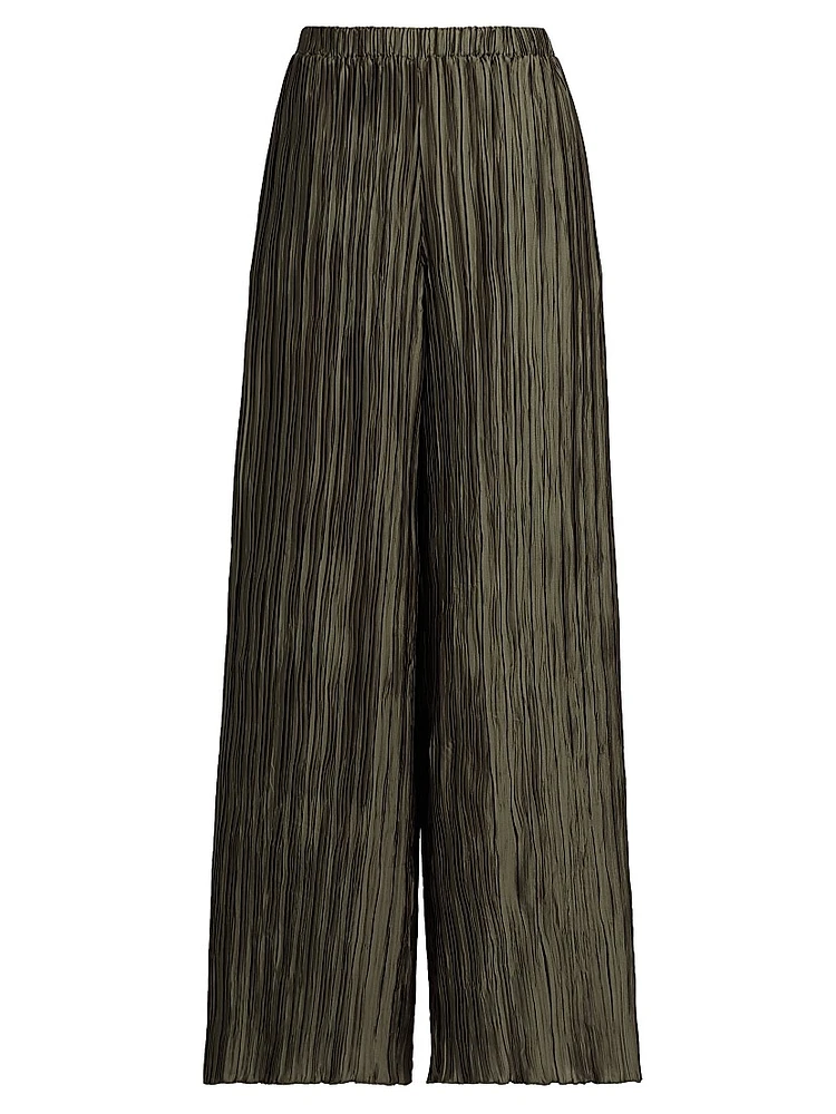 Mandrake Plissé Wide-Leg Pants