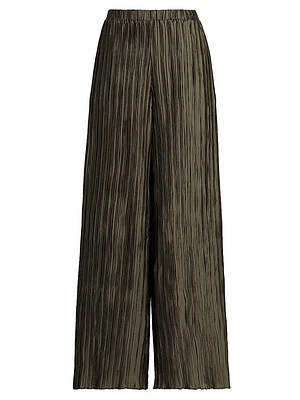 Mandrake Plissé Wide-Leg Pants