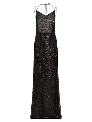 Hebe Sequined A-Line Gown