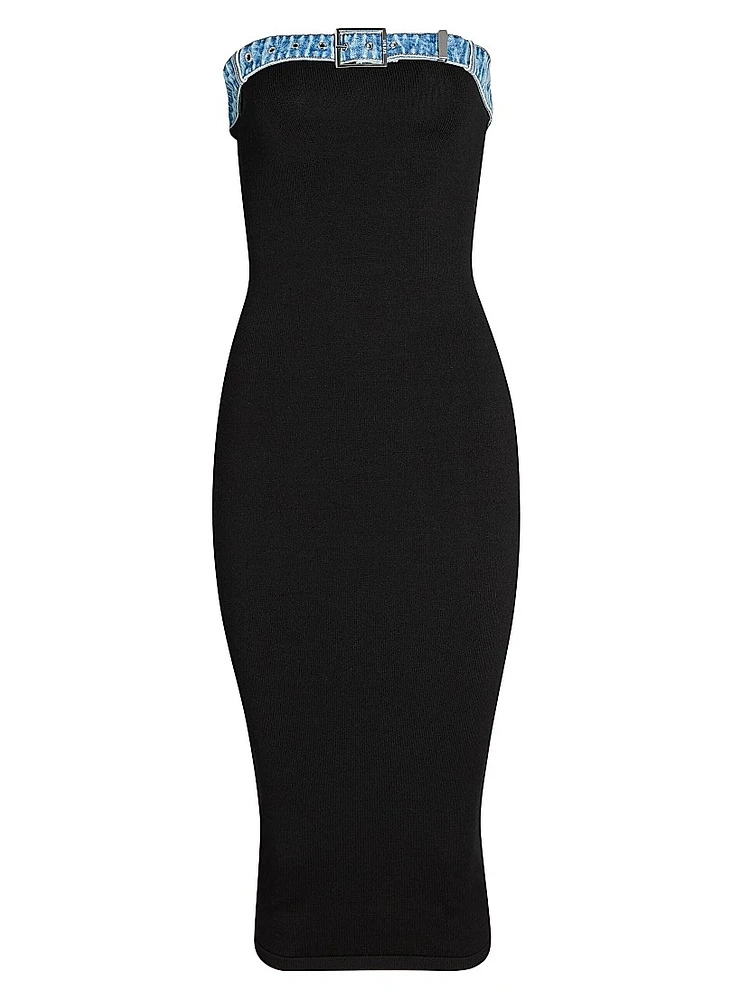 Blanche Knit Denim Dress