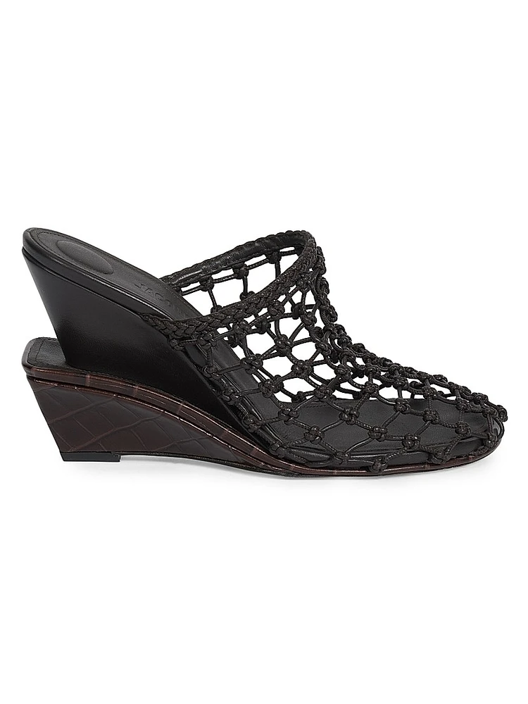Les Doubles Tresses 100MM Leather Mules
