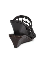 Les Doubles Tresses 100MM Leather Mules