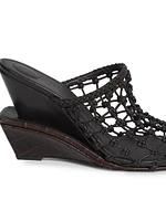 Les Doubles Tresses 100MM Leather Mules