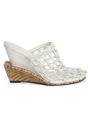 Les Doubles Tresses 100MM Leather Mules