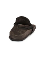 Mocassin-Style Suede Slides