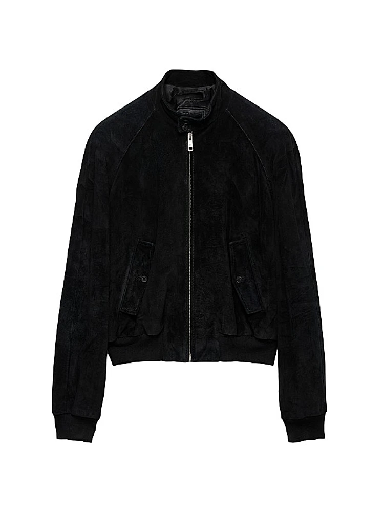 Suede Bomber Jacket