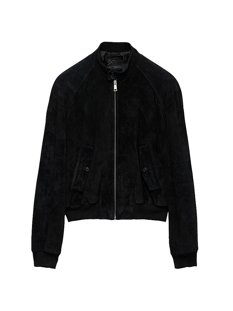 Suede Bomber Jacket