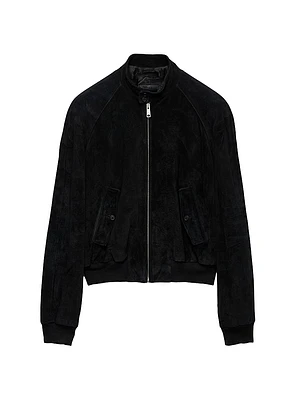 Suede Bomber Jacket