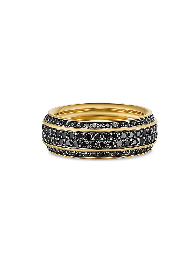 Beveled Band Ring in 18K Yellow Gold, 8.5MM