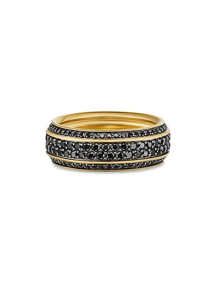 Beveled Band Ring in 18K Yellow Gold, 8.5MM