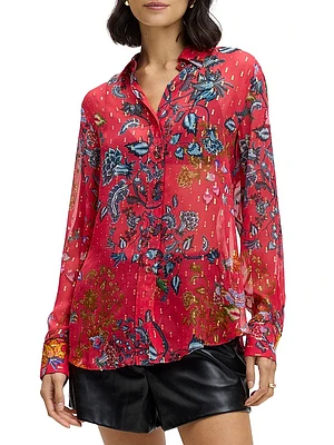 Carrie Floral Silk-Blend Shirt