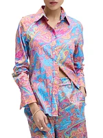 Priscilla Paisley Stretch-Cotton Shirt