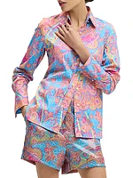 Priscilla Paisley Stretch-Cotton Shirt