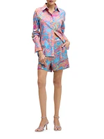 Priscilla Paisley Stretch-Cotton Shirt