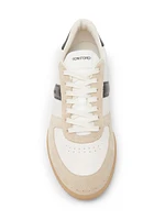 Terence Striped Leather Low-Top Sneakers