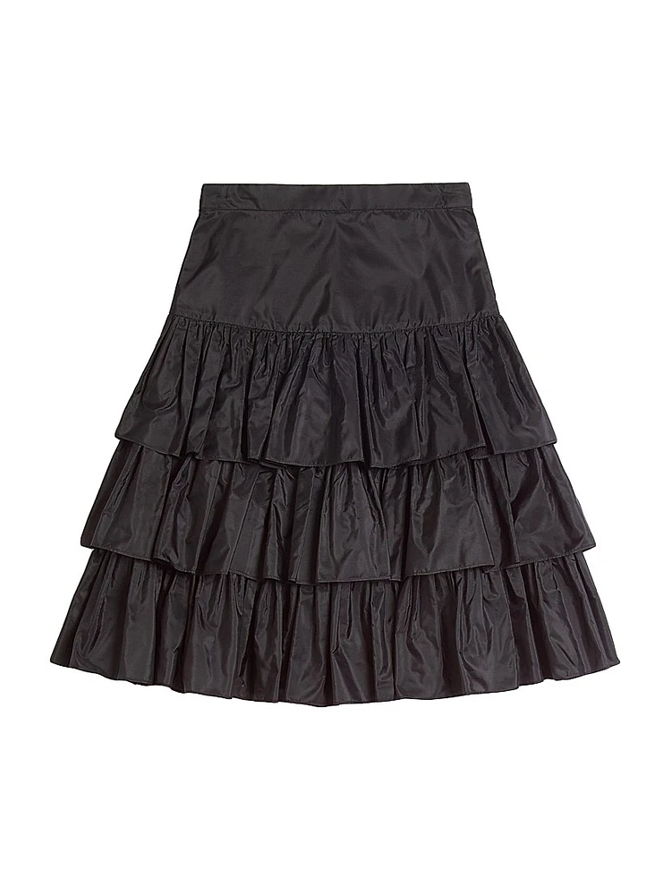 Ruffled Taffeta Skirt