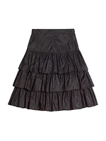 Ruffled Taffeta Skirt