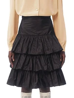 Ruffled Taffeta Skirt