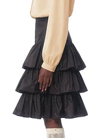 Ruffled Taffeta Skirt
