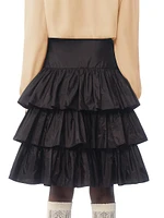 Ruffled Taffeta Skirt