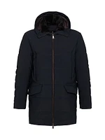 Mens Parka with Select Shearling Lamb Collar