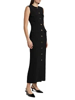 The Corinne Buttoned Sheath Dress