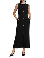 The Corinne Buttoned Sheath Dress