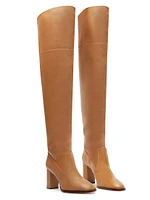 Terrance Leather Over-The-Knee Boots