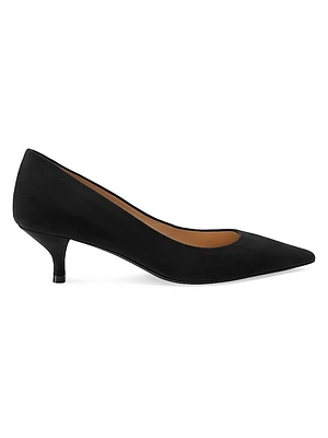 Power 50MM Suede Kitten-Heel Pumps