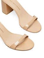 Nudist Block 75MM Patent Leather Sandals