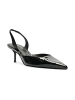 Paola 65MM Leather Mid-Heel Pumps