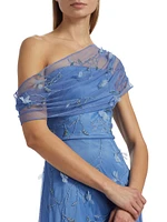 Meredith Floral One-Shoulder Cocktail Dress