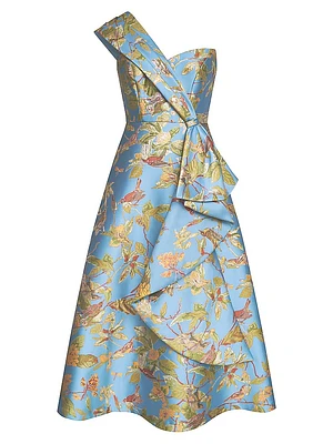 Dalia Floral One-Shoulder Cocktail Dress