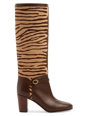 Pattie 75MM Boots Pony-Effect Calfskin