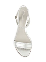 Sirolo 45MM Metallic Leather Kitten-Heel Sandals