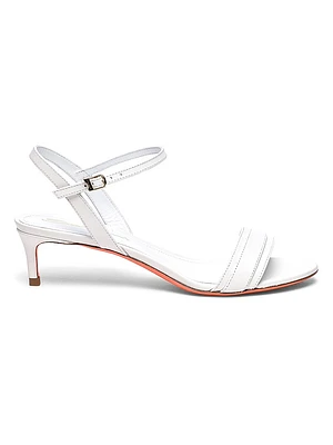 Sirolo 45MM Leather Kitten-Heel Sandals