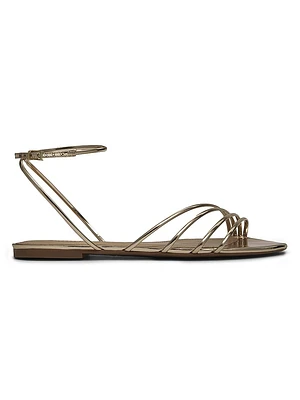 Inez Metallic Leather Flats