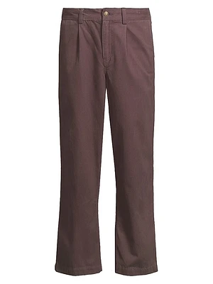 Dreamweaver Twill Mid-Rise Straight-Leg Pants