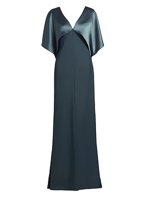 Mix Media Layered Slip Gown