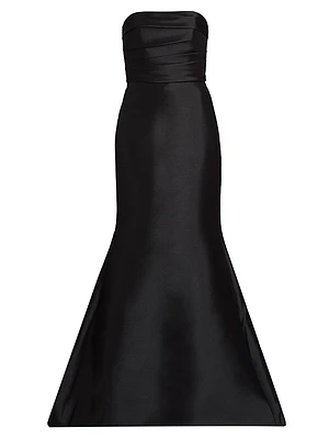 Taffeta Strapless Trumpet Gown