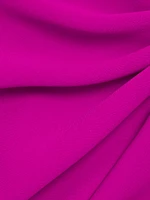 Draped Short-Sleeve Column Gown