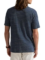 Striped Slub Jersey Polo Shirt