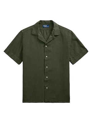 Classic-Fit Linen Camp Shirt