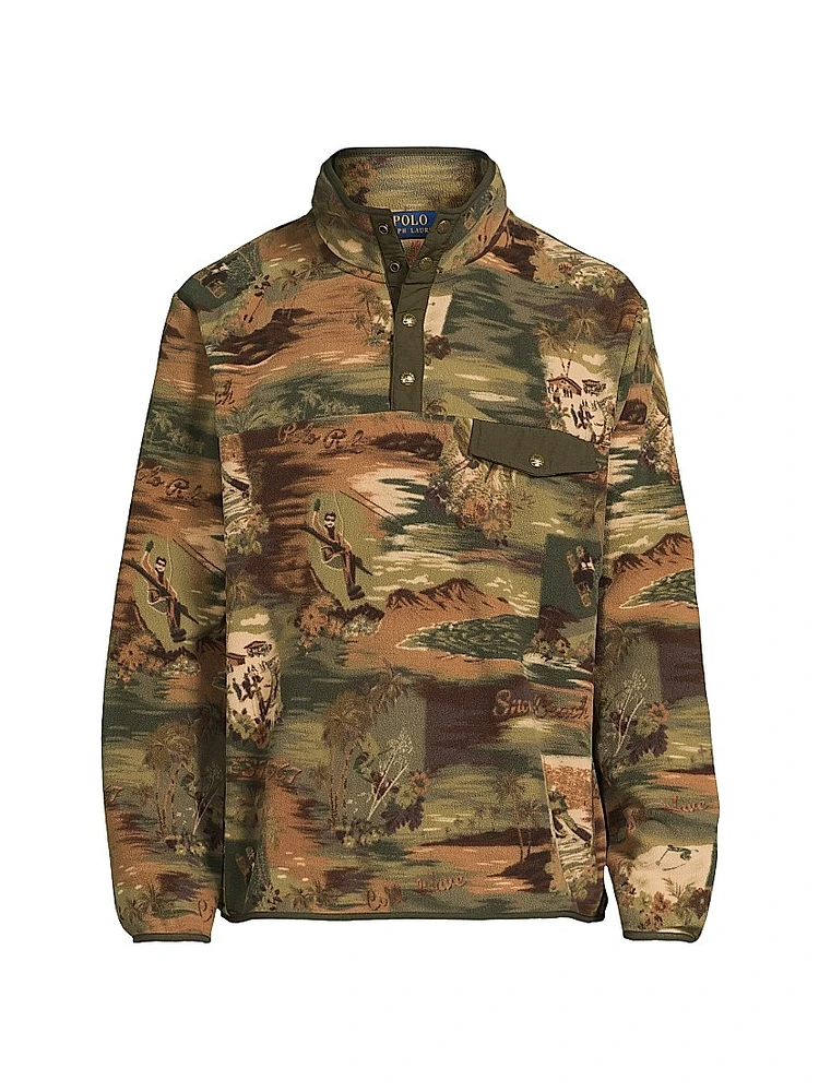 Sea-To-Ski Camo Fleece Hybrid Pullover