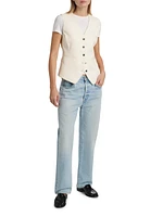 Baretta Mid-Rise Straight-Leg Jeans
