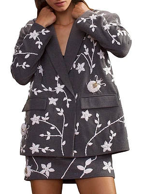 Embellished Wool-Blend Jacket