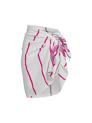 Lema Striped Fringed Cotton-Blend Sarong