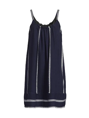 Zina Cotton Scoopneck Minidress