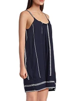 Zina Cotton Scoopneck Minidress